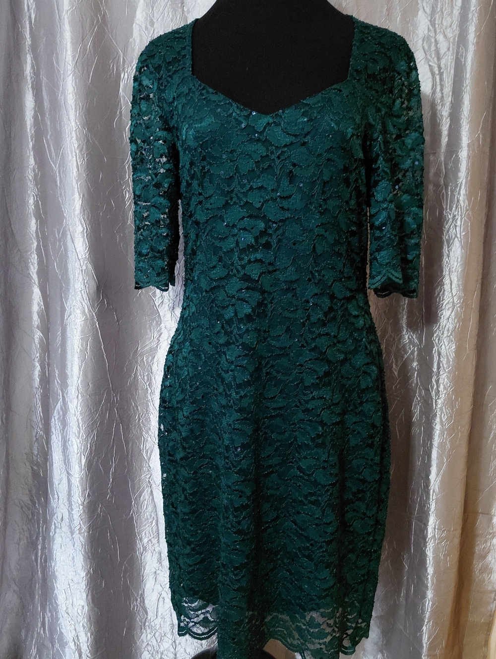 Vintage Connected Apparel Emerald Lace Dress